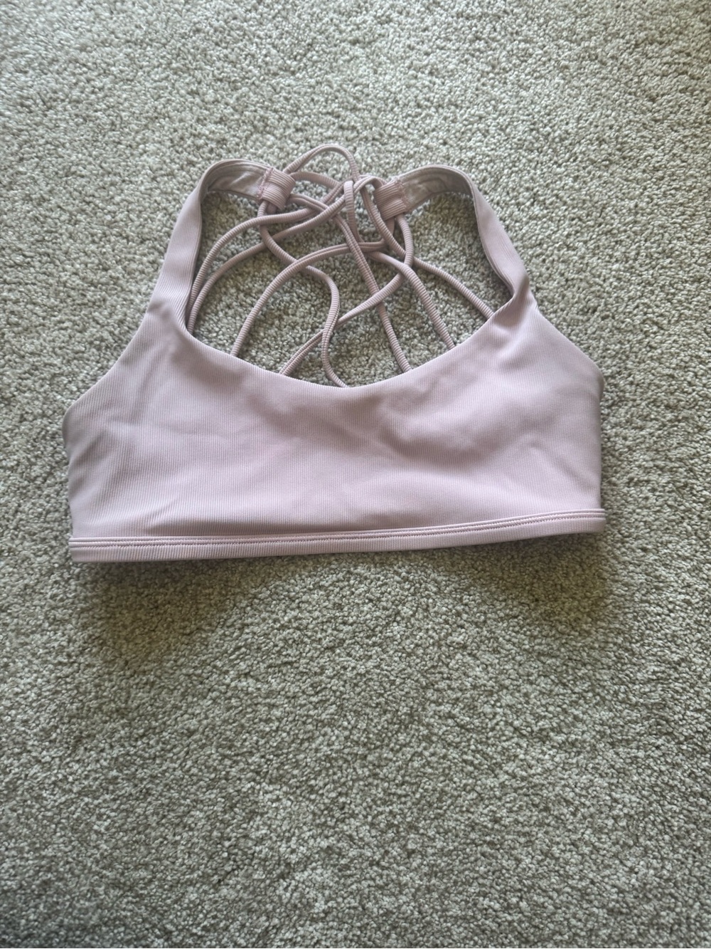 Light Pink Strappy Back lululemon sports bra